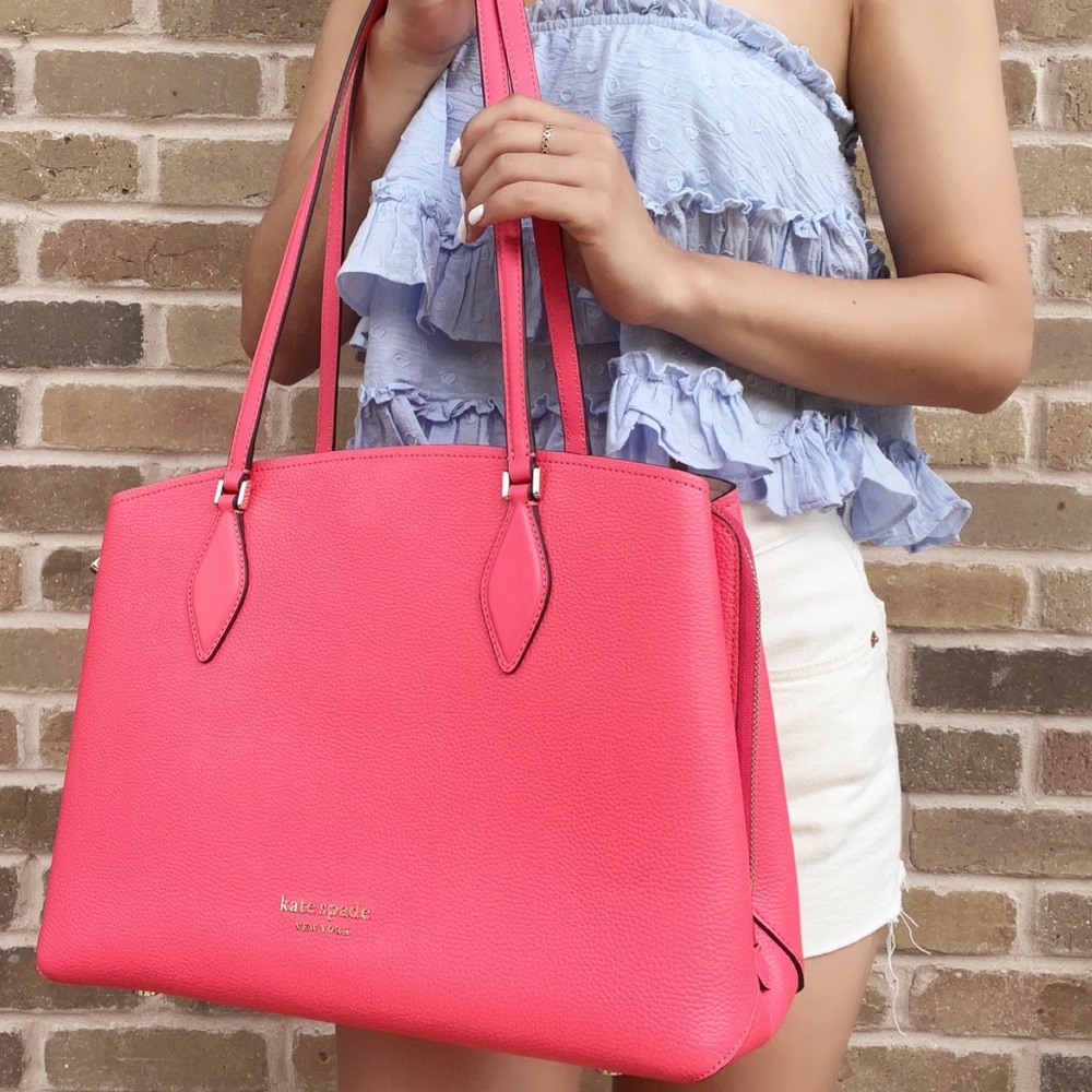 Kate Spade Leather Chain Triple Compartment Tote - Picture 1 of 4